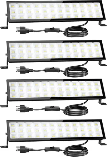 Miniatura 9 de Onforu Paquete de 1 luces LED para tienda, 100 W, 14000 lm, luces de trabajo LED ultra brillantes, luz de garaje blanca de 6500 K, iluminación