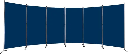 Miniatura 23 de CHOSENM Divisor de pared, 4 paneles divisores de habitación y pantallas de privacidad plegables con pies de soporte más anchos, pantalla de Gris