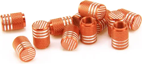 Miniatura 7 de SINGARO Tapón de válvula de bandera estadounidense, 12 tapas de neumático selladas de goma de aleación de aluminio, universal para automóviles, Rojo