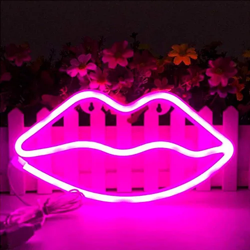 MorTime - Bonitos letreros de luz LED neón para fiesta, accesorio de decoración de habitación de niñas, decoración de mesa, regalos para niños (en