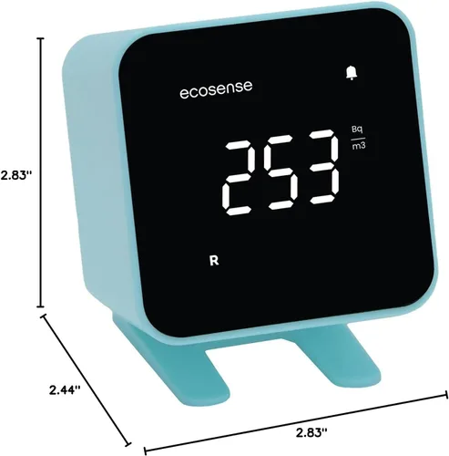 Miniatura 9 de Ecosense EB100 EcoBlu, detector de radón doméstico, captura y muestra resultados cada 10 minutos, monitoreo continuo a corto y largo plazo, fácil