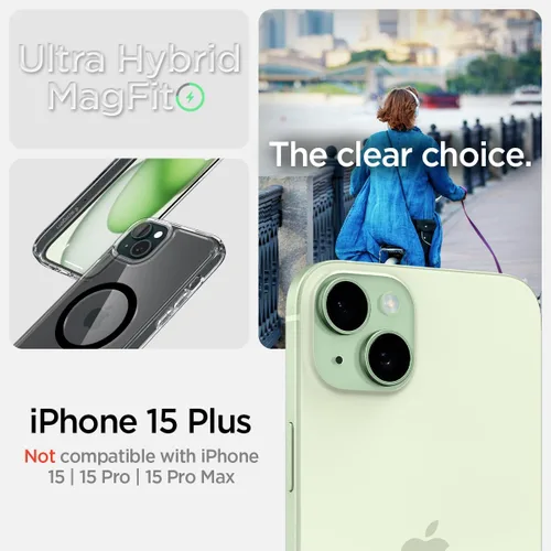 Miniatura 422 de Spigen Funda para iPhone 13 Mini, ultra híbrida MagFit [antiamarilleo] [compatible con Magsafe] - Transparente