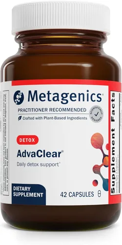 Metagenics AdvaClear - Soporte diario de desintoxicación con vitaminas B, zinc y ácido pantoténico, apoya la salud hepática e inmunológica* - Sin