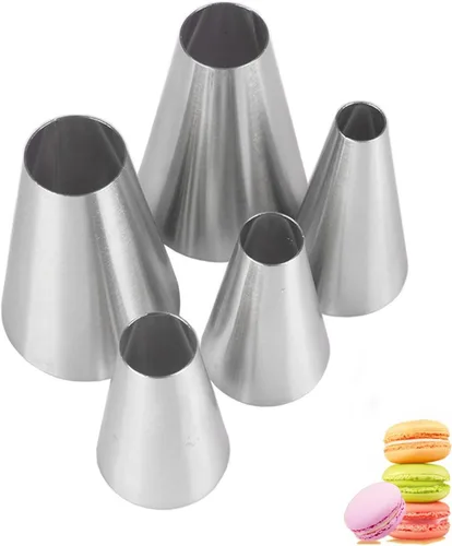 Miniatura 8 de Puntas de Glaseado Grandes, Punta de Manga Pastelera Eclair Churro Macaron Estrella Redonda para Decorar Pasteles, Cupcakes, Galletas, 5 Piezas F