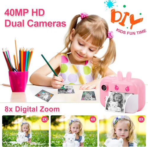 Miniatura 4 de MINIBEAR Cámara para niños con impresión instantánea para niños, cámara digital, juguetes para niños pequeños, regalos de Navidad y cumpleaños