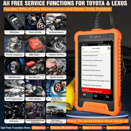 Miniatura 3 de LAUNCH Creader Elite - Escáner OBD2 bidireccional para Toyota Lexus, herramienta de escaneo de diagnóstico de sistema completo 2026, lector