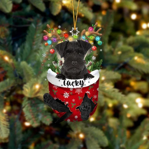 Miniatura 31 de Adorno de Navidad personalizado para perro Airedale Terrier en bolsillo de nieve, adorno para árbol de Navidad, idea de regalo para amantes