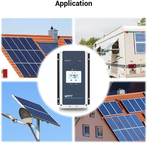 Miniatura 7 de EPEVER Controlador de carga solar MPPT 50A 12V/24V/36V/48V DC Identificación automática del voltaje del sistema Max.PV 150V Regulador del panel