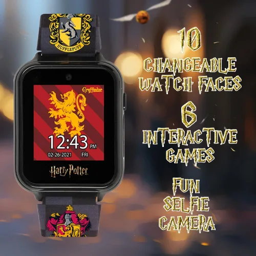 Miniatura 5 de Harry Potter - Reloj inteligente para niños con pantalla táctil, grabadora de voz, contador de pasos y fondos de pantalla mágicos, 10 caras de reloj