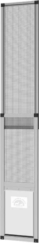 Miniatura 10 de Hakuna Pets V2 Panel de inserción para puerta de mascotas de patio para puertas correderas, se adapta a riel de puerta de 55.12 pulgadas de altura