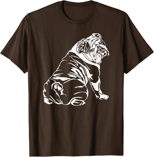 Miniatura 59 de Gracioso Bulldog Inglés playera perro Hund playera regalo, Azul (Heather blue)