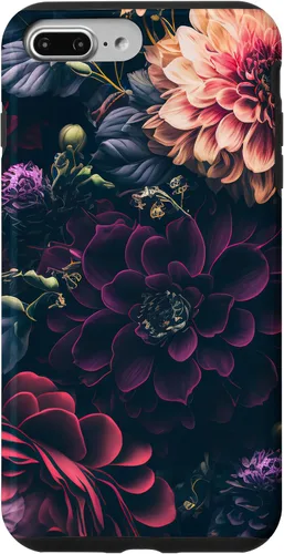 Miniatura 12 de Dahlia Flower Moody Dark Floral Pink and Purple Pattern Case for iPhone 17