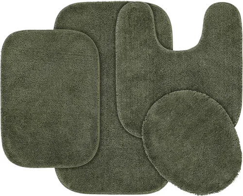 Miniatura 40 de Garland Rug 2 alfombras de baño tradicionales de nailon lavables color morado (17 x 24 pulgadas, 21 x 34 pulgadas), suaves, absorbentes y elegantes