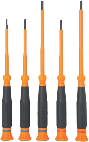 Miniatura 13 de Klein Tools 6233INS - Destornillador de precisión aislado, mini destornillador eléctrico Phillips #0, 1000 voltios, mango de agarre acolchado