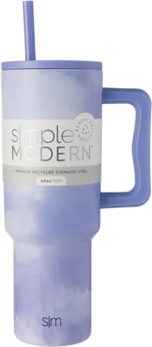 Miniatura 51 de Simple Modern Vaso Trek de 40 oz con Asa y Tapa con Pajilla Vaso de Viaje Aislado de Acero Inoxidable Apto para Portavasos Slumberland