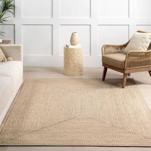 Miniatura 7 de nuLOOM Wynn Alfombra de Área Trenzada para Interiores/Exteriores, 3x5, Bronceado Wynn Tan