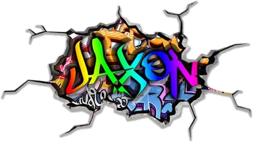 Miniatura 23 de Calcomanía de pared personalizada con nombre de graffiti 3D, calcomanía decorativa de vinilo artística personalizada, extraíble, despegar y pegar