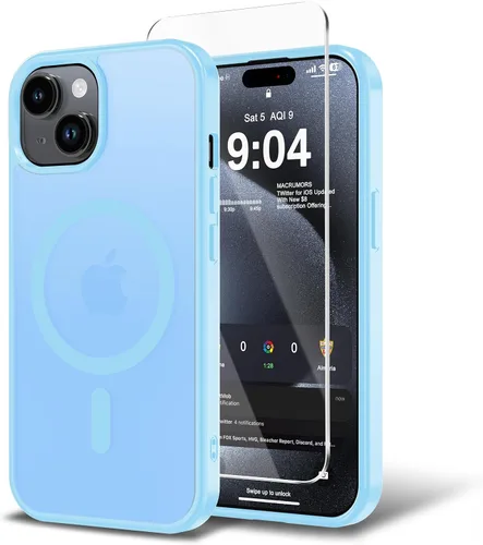Miniatura 107 de Funda para iPhone 11 con protector de pantalla, compatible con MagSafe, ultra delgada, translúcida, mate, a prueba de golpes, color negro
