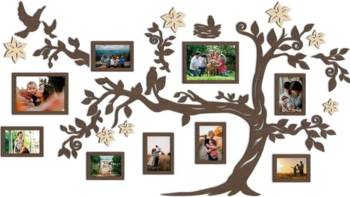 Miniatura 11 de JustLikeWood Decoración grande para el hogar, árbol genealógico de madera con marco, decoración estándar para salas de casa, calcomanías de pared