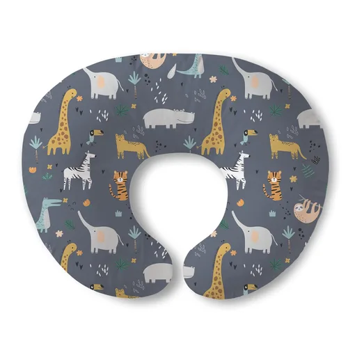 Plushii Almohada de lactancia, almohada de alimentación y posicionador ergonómico, almohada para lactancia materna y funda de almohada transpirable,