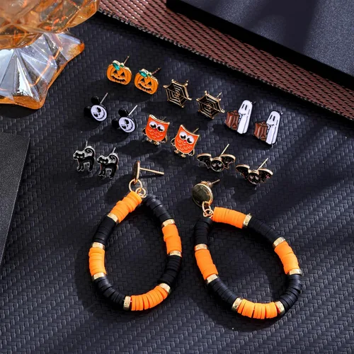 Miniatura 3 de 20 pares de aretes hipoalergénicos para el Día de la Madre, Día de San Patricio, Pascua, a granel, para mujeres, trébol, trébol, sombrero verde