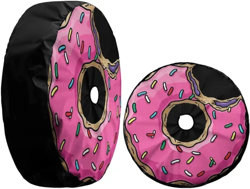 Miniatura 3 de Cubierta de Neumático de Repuesto Donut con Orificio para Cámara de Respaldo Cubierta de Llanta que se Ajusta a Remolque, RV, SUV y Muchos Vehículos