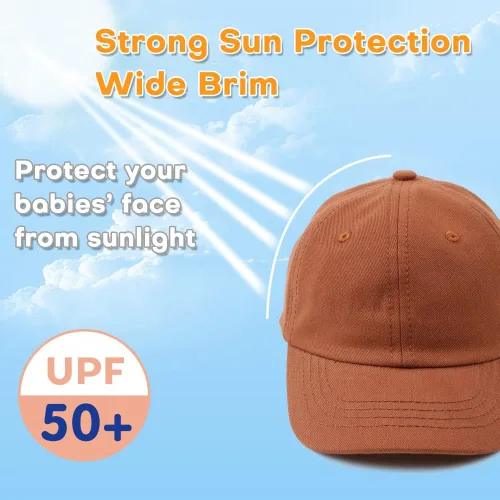 Miniatura 58 de Peecabe Gorra de béisbol para niños pequeños, unisex, de algodón, ajustable, para bebés, niños, gorra de béisbol para niñas de 1 a 5 años