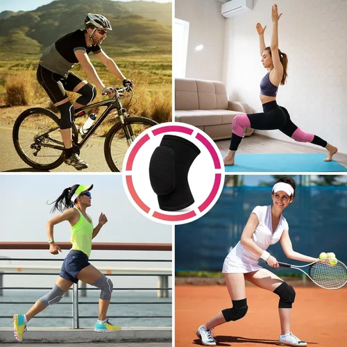 Miniatura 4 de Rodilleras de voleibol para mujeres, hombres, niños y niñas, rodilleras para baloncesto, voleibol, fútbol, baile, yoga, tenis, correr, ciclismo