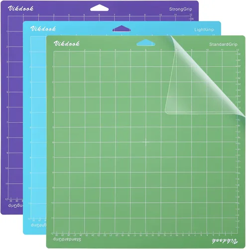 Miniatura 11 de Tapete de corte compatible con Cricut Maker 1/2/3/4 de 12 x 12 pulgadas, adhesivo de agarre ligero para alfombrillas de corte, paquete de 5 azul