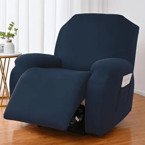 Miniatura 21 de vctops Fundas para sofá reclinable de 3 cuerpos, de punto, elásticas, suaves, lisas, antideslizantes, para sofá, protector de muebles con parte