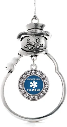 Miniatura 73 de Inspired Silver - Roller Queen - Adorno de Navidad plateado - Adorno circular para árbol de Navidad con circonita cúbica - Decoración colgante