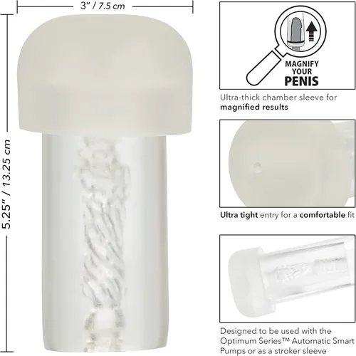 Miniatura 2 de CalExotics, Optimum Series - Funda de repuesto para bomba inteligente automática de silicona para masturbación masculina, juguete sexual