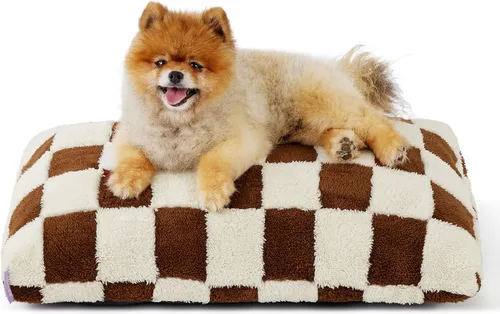 Miniatura 9 de LE SURE - Cama pequeña para perro con espuma triturada gruesa, cama para interiores con funda afelpada extraíble y base antideslizante, verde