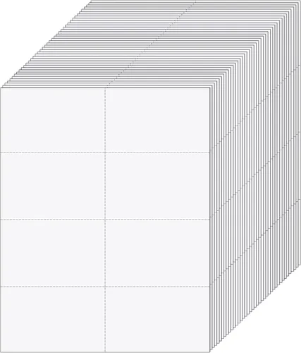 Lincia 200 hojas de tarjetas de visita perforadas en blanco de 8-1/2 x 11 pulgadas, 8 por página de grosor de 7.16 oz/m², compatibles con impresora