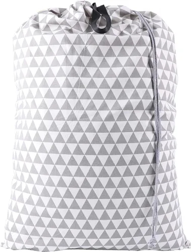 Miniatura 11 de Bolsa de lavandería SWISSELITE con asa y cordón, bolsa de lavandería grande y resistente, 28 x 40 pulgadas, bolsa de ropa sucia de viaje