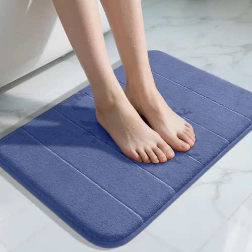 Miniatura 78 de Yimobra Tapete de baño de espuma viscoelástica, súper suave, absorbente, antideslizante, de secado rápido, lavable a máquina, tapete para bañera