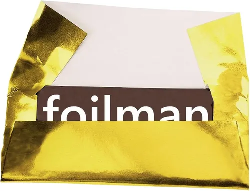 Miniatura 4 de Envoltura de papel de aluminio, paquete de 100 envoltorios de barra de caramelo con respaldo de papel grueso, se pliega y envuelve bien, lo mejor