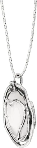 Miniatura 2 de Silpada 'Lighthearted' Natural Mother-of-Pearl Heart Pendant Necklace in Sterling Silver, 18" + 2