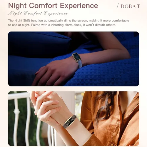 Miniatura 4 de Amoled Laies - Reloj inteligente para mujer, reloj inteligente con correa de piel, monitor de ritmo cardíaco, estrés, sueño, 12 modos deportivos