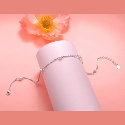 Miniatura 4 de Daochong - Tobillera de plata esterlina S925 ajustable, para mujer