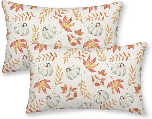 Miniatura 72 de CXMEIFLY Juego de 2 fundas de almohada de Pascua de 18 x 18 pulgadas para decoración vintage de conejo, con lazo de primavera, conejo, para Pascua02