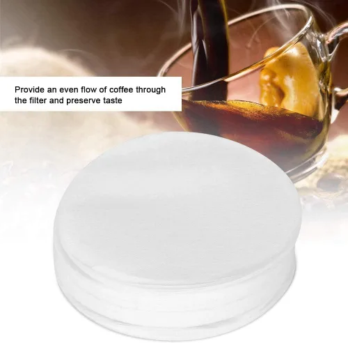Miniatura 2 de Filtros de café de papel, 100 unidades de papel de filtro de café de 2.362 in/2.677 in por juego, filtro de repuesto, filtros de café clásicos