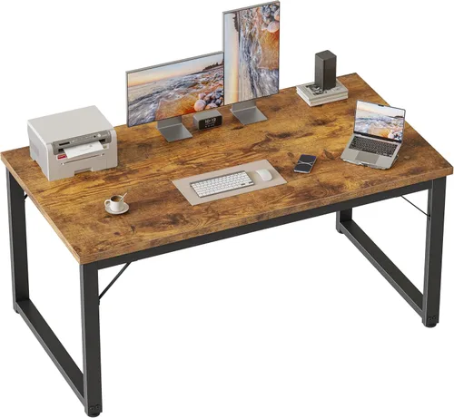 Miniatura 42 de Mericonia Escritorio para computadora de 40 pulgadas, escritorio ejecutivo moderno y grueso, mesa de escritura simple resistente para el hogar, roble
