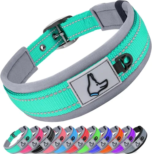 Miniatura 10 de Joytale Collar reflectante para perros extragrandes, de neopreno acolchado y ajustable, collares para mascotas de alta resistencia reflectantes