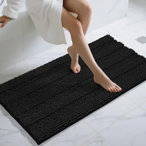Miniatura 42 de Yimobra Alfombras lavables para baño, alfombra de baño de chenilla súper suave y absorbente para piso y alfombra, alfombra antideslizante de secado