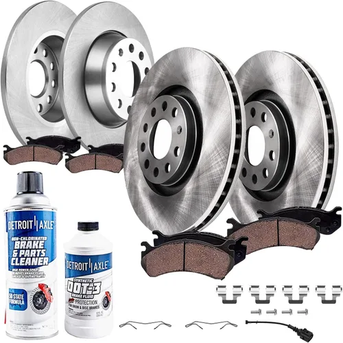 Miniatura 43 de Detroit Axle - Kit de frenos para Toyota Camry 2005-2006 [modelos XLE SE], frenos de disco Rotores Pastillas de freno de cerámica Reemplazo: 11.65