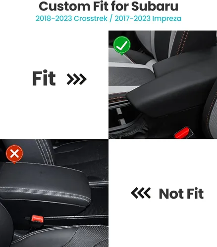 Miniatura 2 de Sinvanho Funda para Reposabrazos de Consola Central para Subaru 2018-2023 Crosstrek y 2017-2023 Impreza, Funda Protectora de Tapa de Caja de Naranja