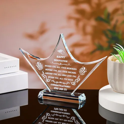 Miniatura 6 de Movdyka Regalo de graduación para ella y él 2026 único – Corona de cristal grabada para clase de 2026 regalos – Ideas de regalo de graduación