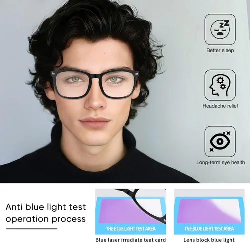 Miniatura 5 de Lentes de luz azul para mujeres y hombres, con bloqueo de luz azul, protección para computadora, juegos, televisión, teléfono, lectura