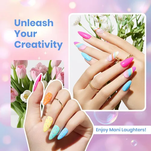 Miniatura 4 de Beetles - Kit de esmalte de uñas de gel pastel, 36 colores con gel base, capa superior brillante y mate para 2023, diseño de uñas de primavera